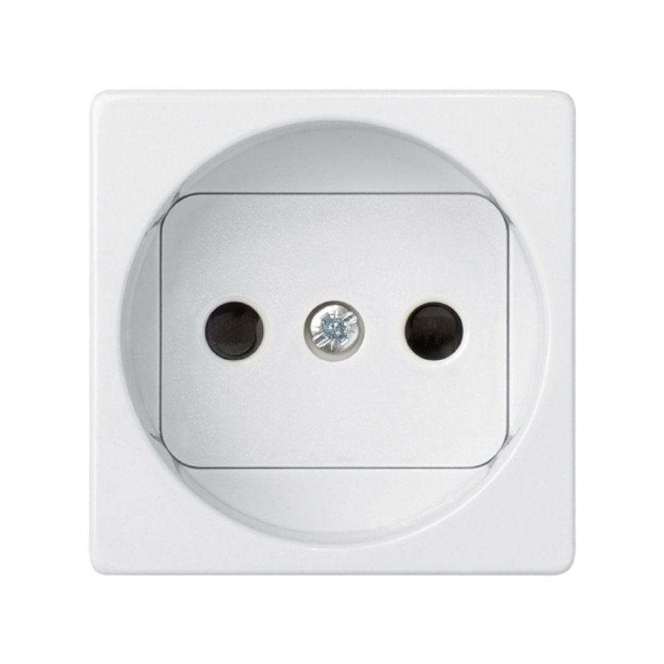 Base de enchufe bipolar 16 A 250V~ con dispositivo seguridad y embornamiento a tornillo blanco Simon 27 Play