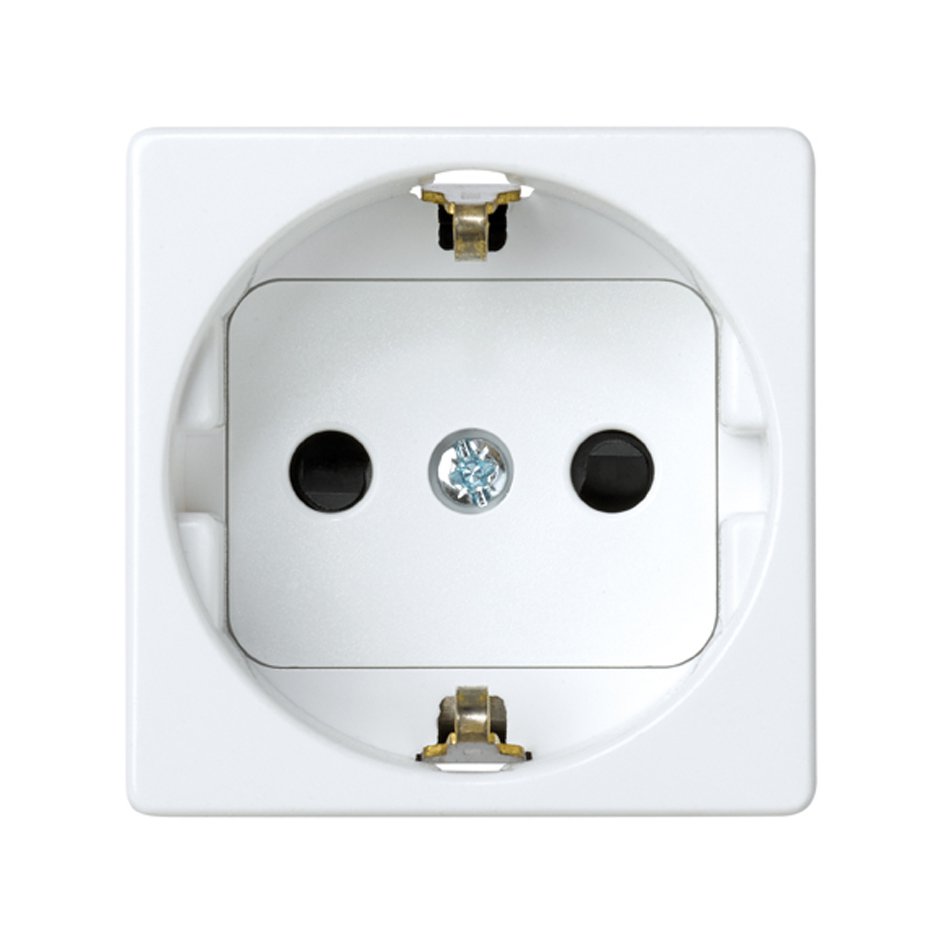 Base de enchufe schuko con obturador de protección y embordamiento rápido, Simon Serie 27 Play