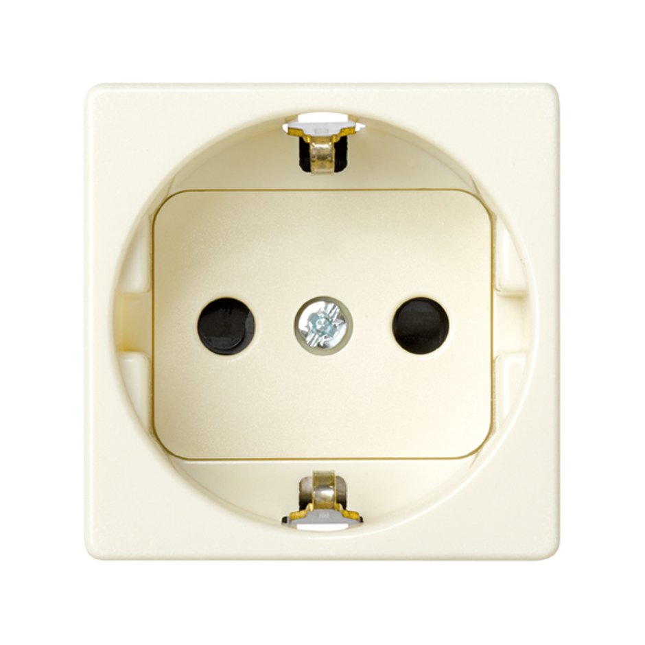 Base de enchufe schuko con obturador de protección y embordamiento por tornillo, Simon Serie 27 Play