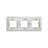 Marco para cajas de empotrar de 3 elementos horizontal  Simon Aqua
