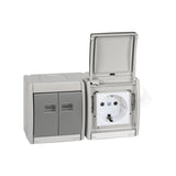 Caja de superficie estanca para 2 elementos horizontal  Simon Aqua
