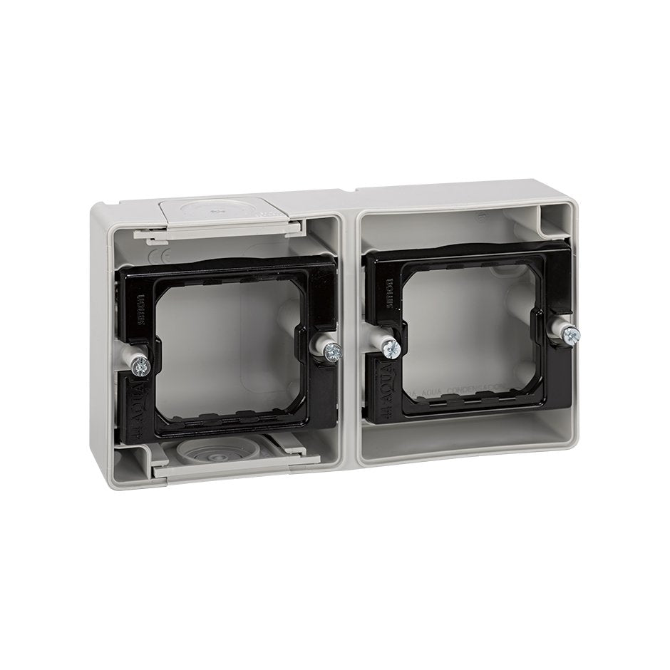 Caja de superficie estanca para 2 elementos horizontal  Simon Aqua