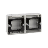 Caja de superficie estanca para 2 elementos horizontal  Simon Aqua