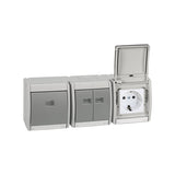 Caja de superficie estanca para 3 elementos horizontal  Simon Aqua