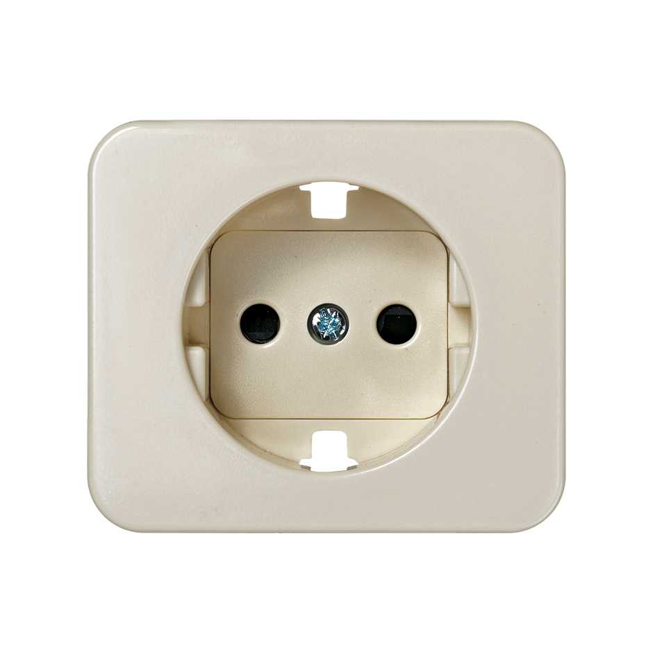 Tapa con dispositivo de seguridad para la base de enchufe schuko blanco Simon 75