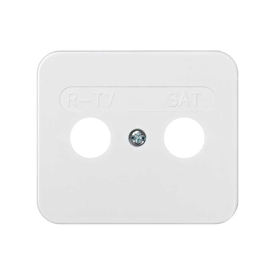 Placa para tomas inductivas de R-TV+SAT blanco Simon 75