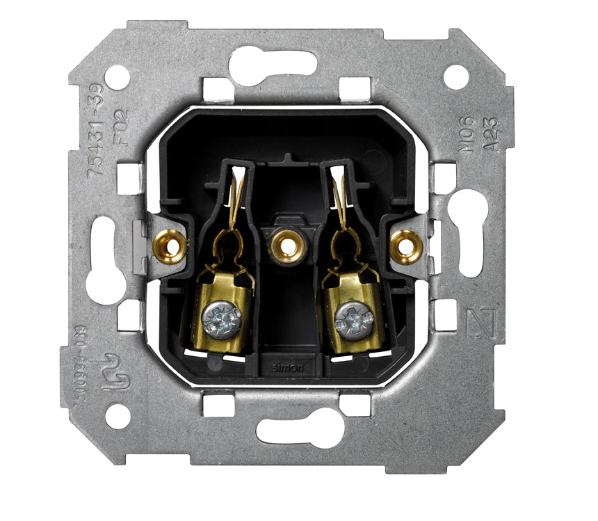 Base de enchufe bipolar 16 A 250V~ con sistema de embornamiento a tornillo Simon 75