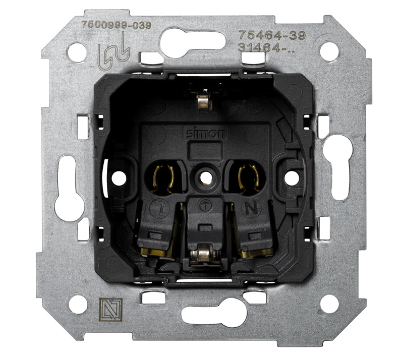 Base de enchufe schuko 16 A 250V~ con sistema de embornamiento rápido Simon 75