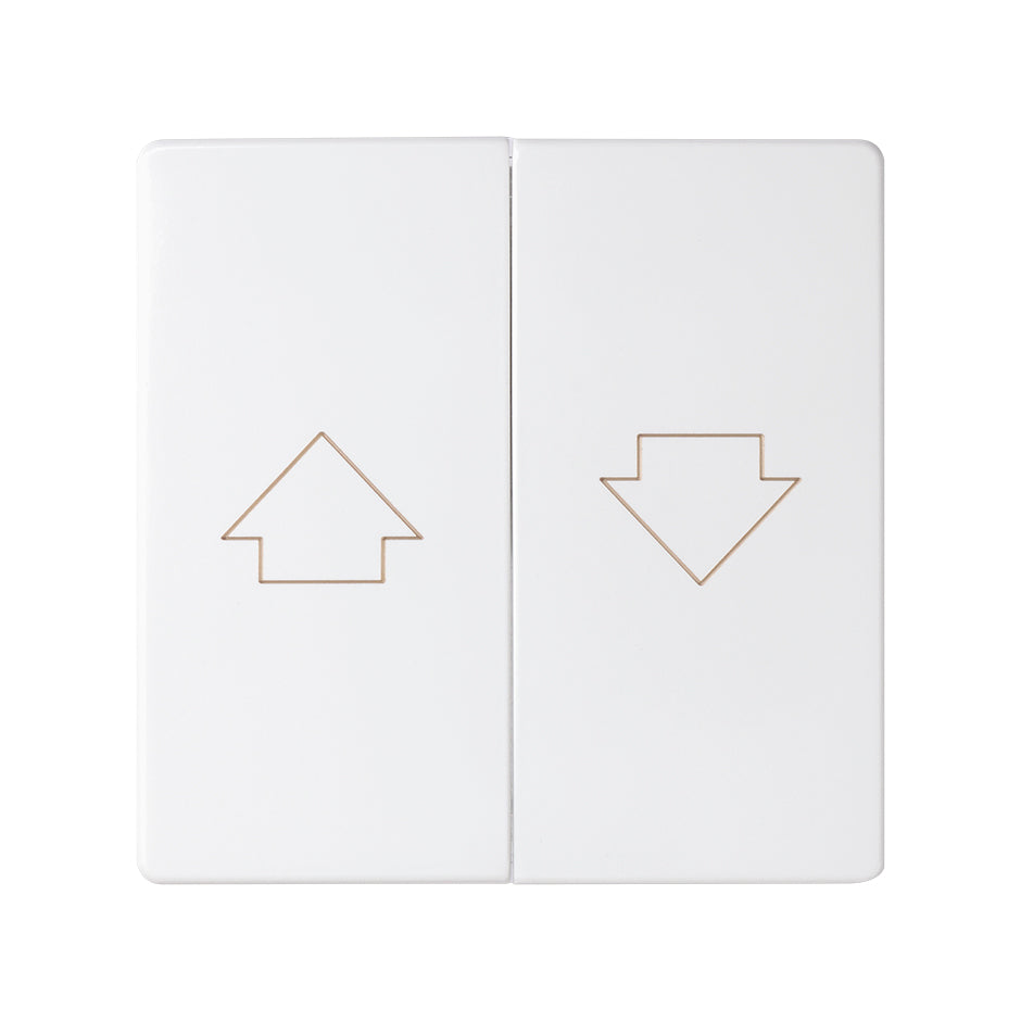 Tecla doble para mecanismos de persianas con enclavamiento de seguridad blanco mate Simon 82 Concept