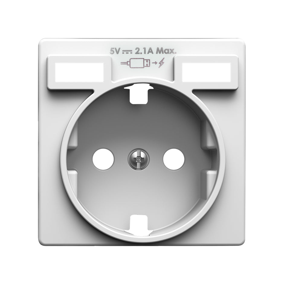 Tapa para la base de enchufe schuko con 2 cargadores USB tipo A 10,5W  Simon 82 Concept