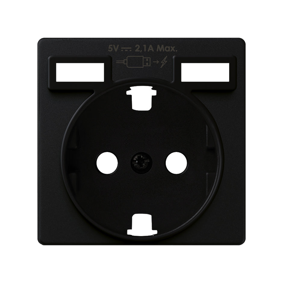 Tapa para la base de enchufe schuko con 2 cargadores USB tipo A 10,5W  Simon 82 Concept