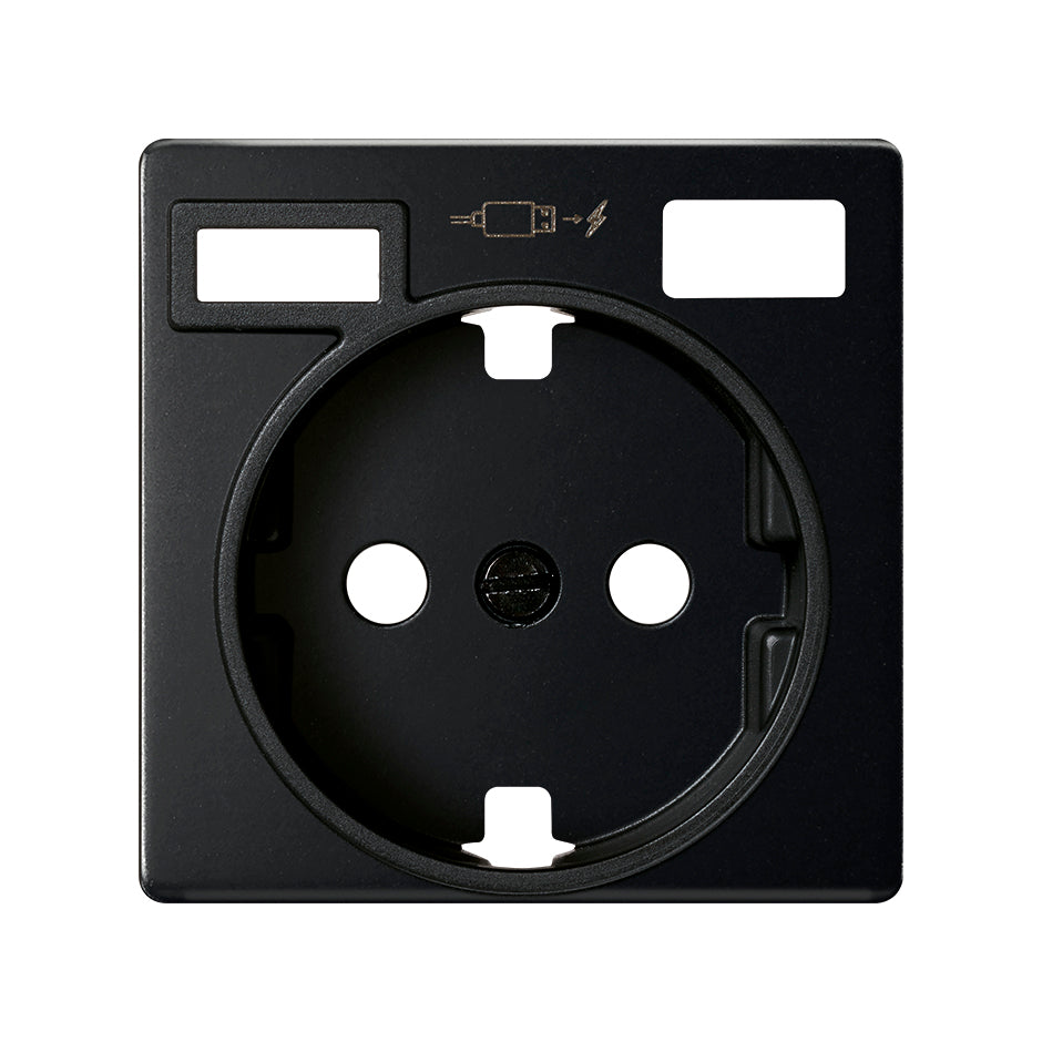 Tapa para la base de enchufe schuko con 2 cargadores USB A + C 10,5W Simon 82 Concept