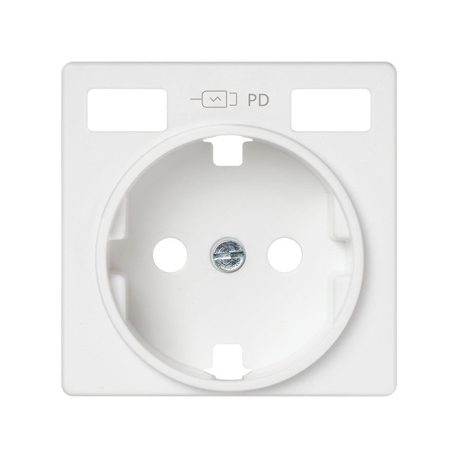 Tapa base enchufe schuko con 2 USB C+C Simon 82