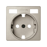 Tapa base enchufe schuko con 2 USB C+C Simon 82