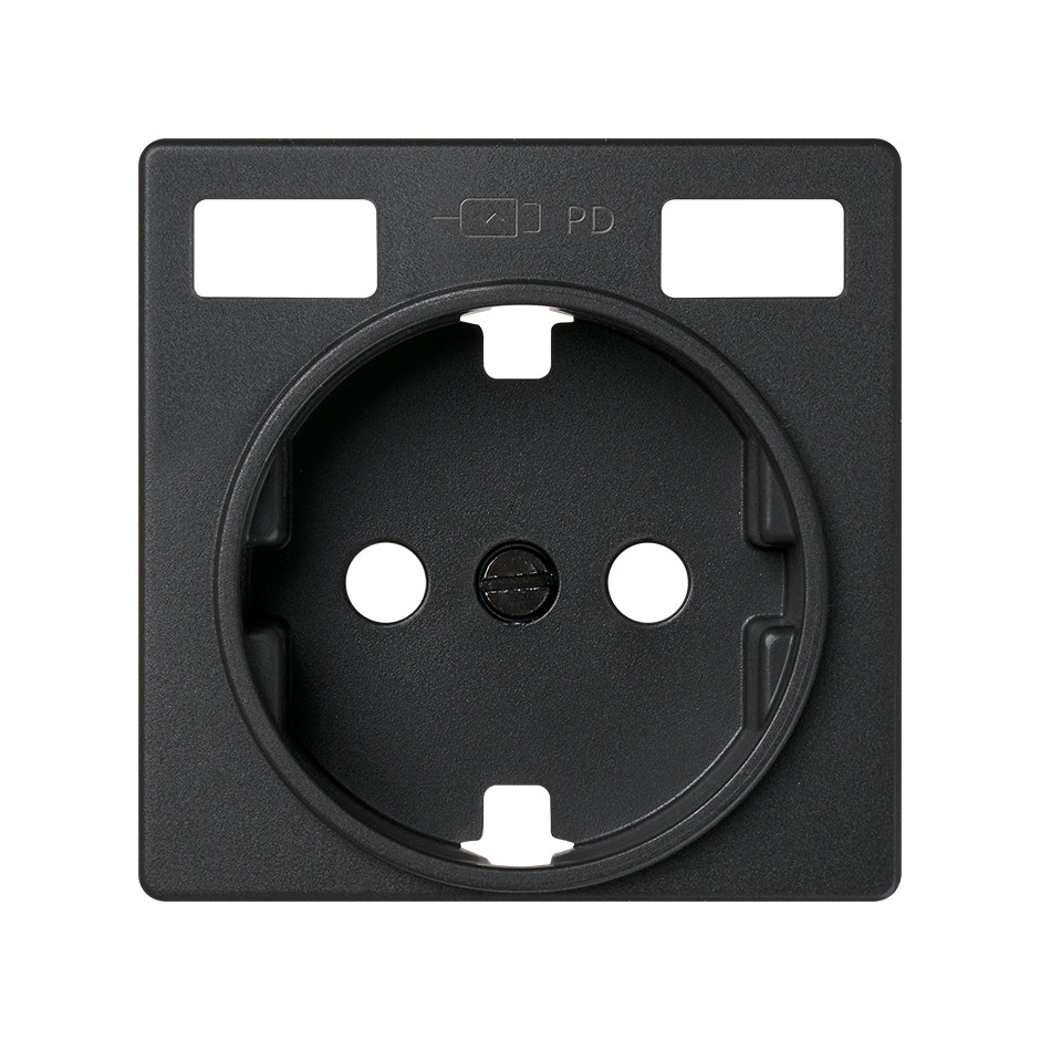 Tapa base enchufe schuko con 2 USB C+C Simon 82