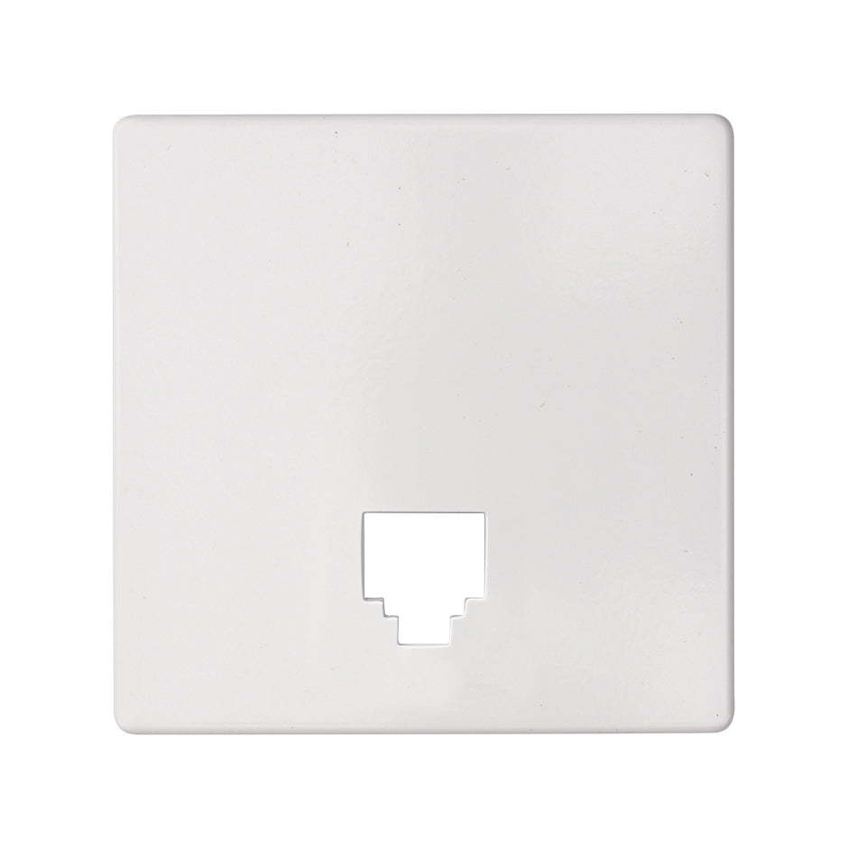 Placa para tomas telefónicas con conectores RJ11 y RJ12 blanco mate Simon 82 Concept