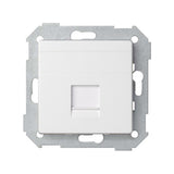 Placa de voz y datos plana con guardapolvo para 1 conector RJ45 AMP® Simon 82