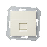 Placa de voz y datos plana con guardapolvo para 1 conector RJ45 AMP® Simon 82