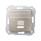Placa de voz y datos plana con guardapolvo para 1 conector RJ45 AMP® Simon 82