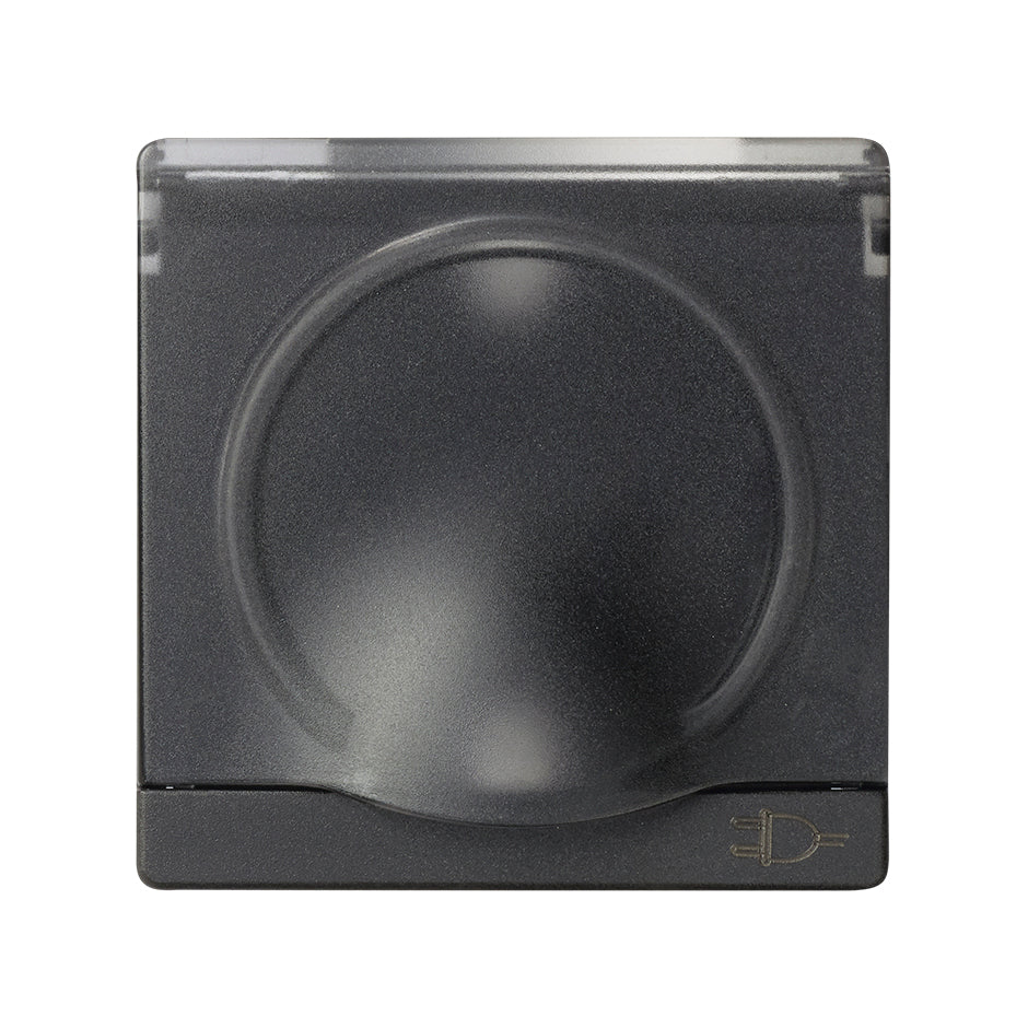 Tapa abatible con dispositivo de seguridad para la base de enchufe schuko  Simon 82