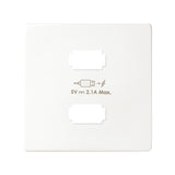 Placa para cargador USB 2 conectores 5Vdc 2.1A tipo A Simon 82