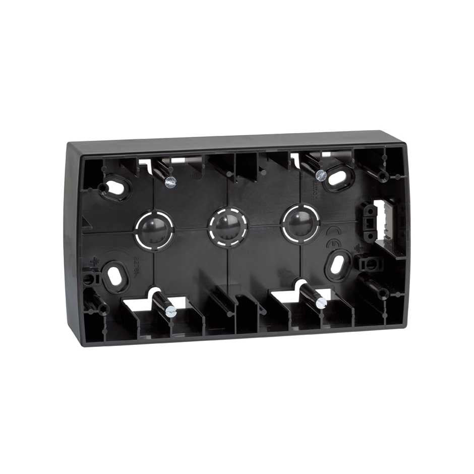 Caja de superficie alta para 2 elementos grafito Simon 82
