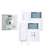 Kit Videoportero FERMAX, para 2 viviendas pantalla 4,3" y audicular | pre-programado (Plug&Play), desvio de llamada a móvil app Duox-me | F94421
