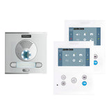 Kit Videoportero FERMAX, para 2 viviendas pantalla 4,3" manos libres | pre-programado (Plug&Play), desvio de llamada a móvil app Duox-me | F94521