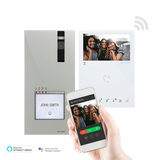 Kit Videoportero COMELIT para 1 vivienda | placa QUADRA, monitor MINI de 4,3" manos libres y Wi-Fi | SIMPLEBUS 2 - 8451V