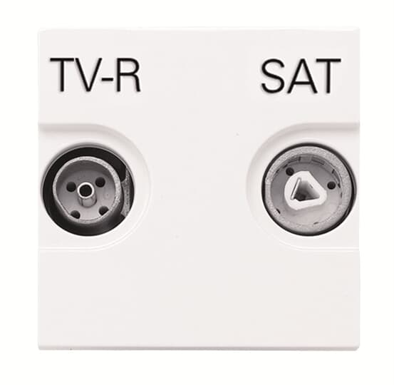 Toma TV-R/SAT intermedia Blanco