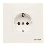 Base enchufe contacto de proptección SCHUCKO 2P+T completa, tapa con bisagras
