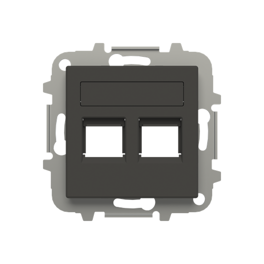 Tapa 2 conector informático con persiana