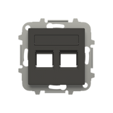 Tapa 2 conector informático con persiana