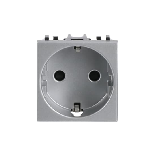 Base enchufe contacto de protección SCHUKO, 2P+T Blanco