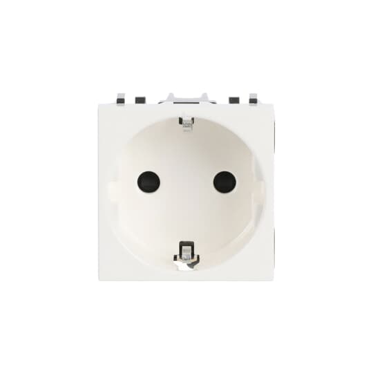 Base enchufe contacto de protección SCHUKO, 2P+T Blanco