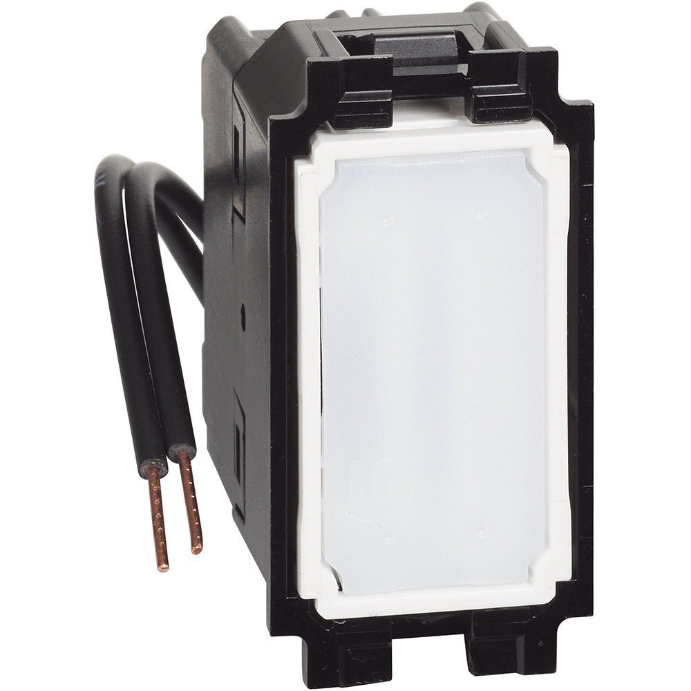 Cruzamiento luminoso - LED azul - 10AX - 250Vca - 1 módulo