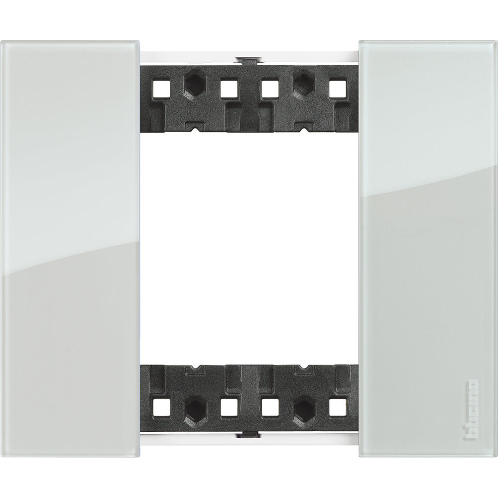 Placa embellecedora de 1 elemento de 2 módulos Bticino