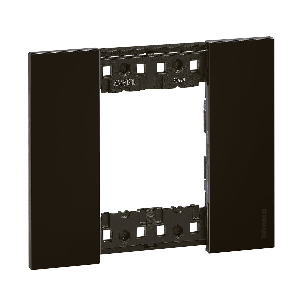 Placa embellecedora de 1 elemento de 2 módulos Bticino