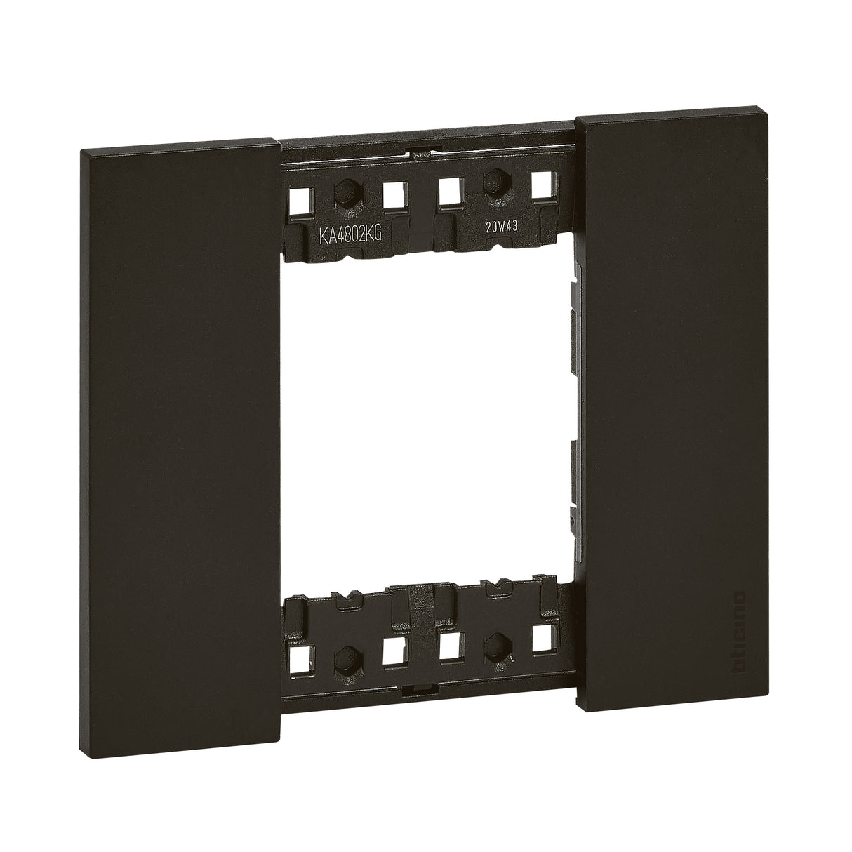 Placa embellecedora de 1 elemento de 2 módulos Bticino