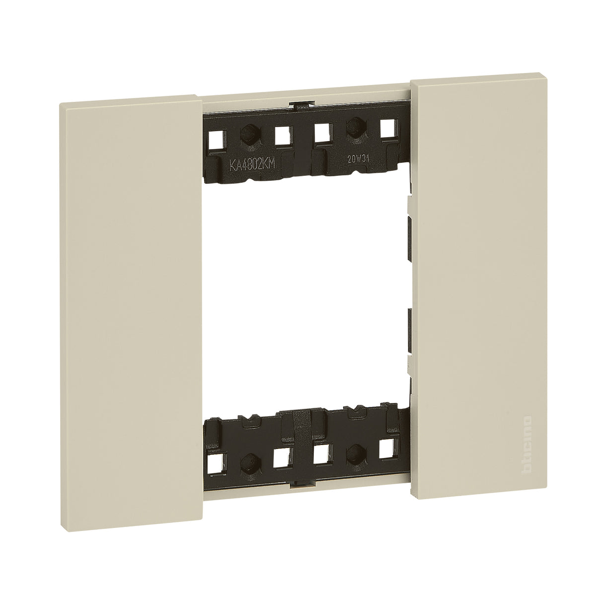 Placa embellecedora de 1 elemento de 2 módulos Bticino