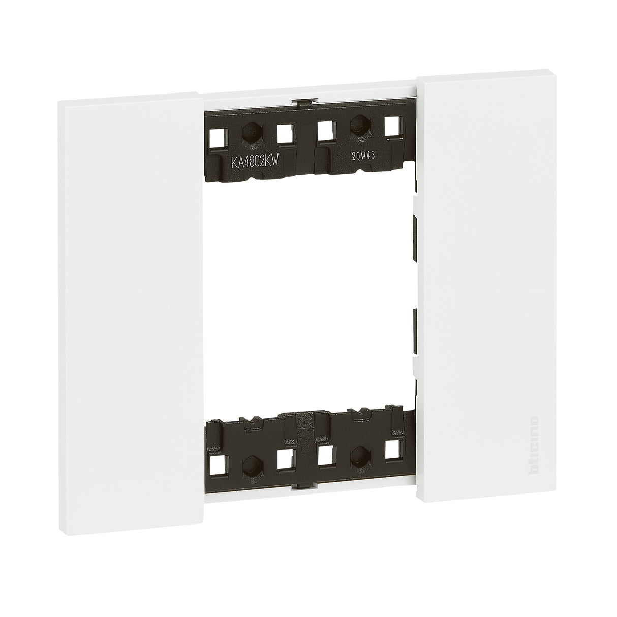 Placa embellecedora de 1 elemento de 2 módulos Bticino