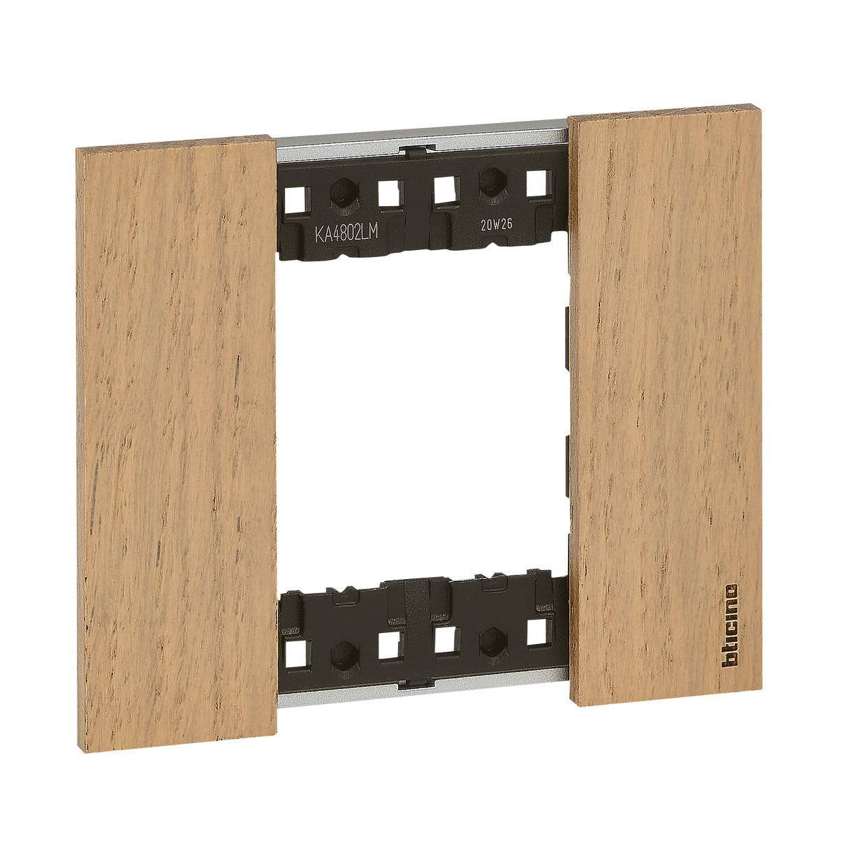 Placa embellecedora de 1 elemento de 2 módulos Bticino