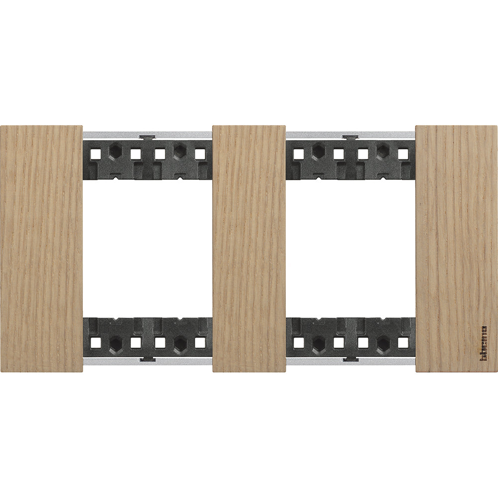 Placa embellecedora de 2 elementos de 2 módulos