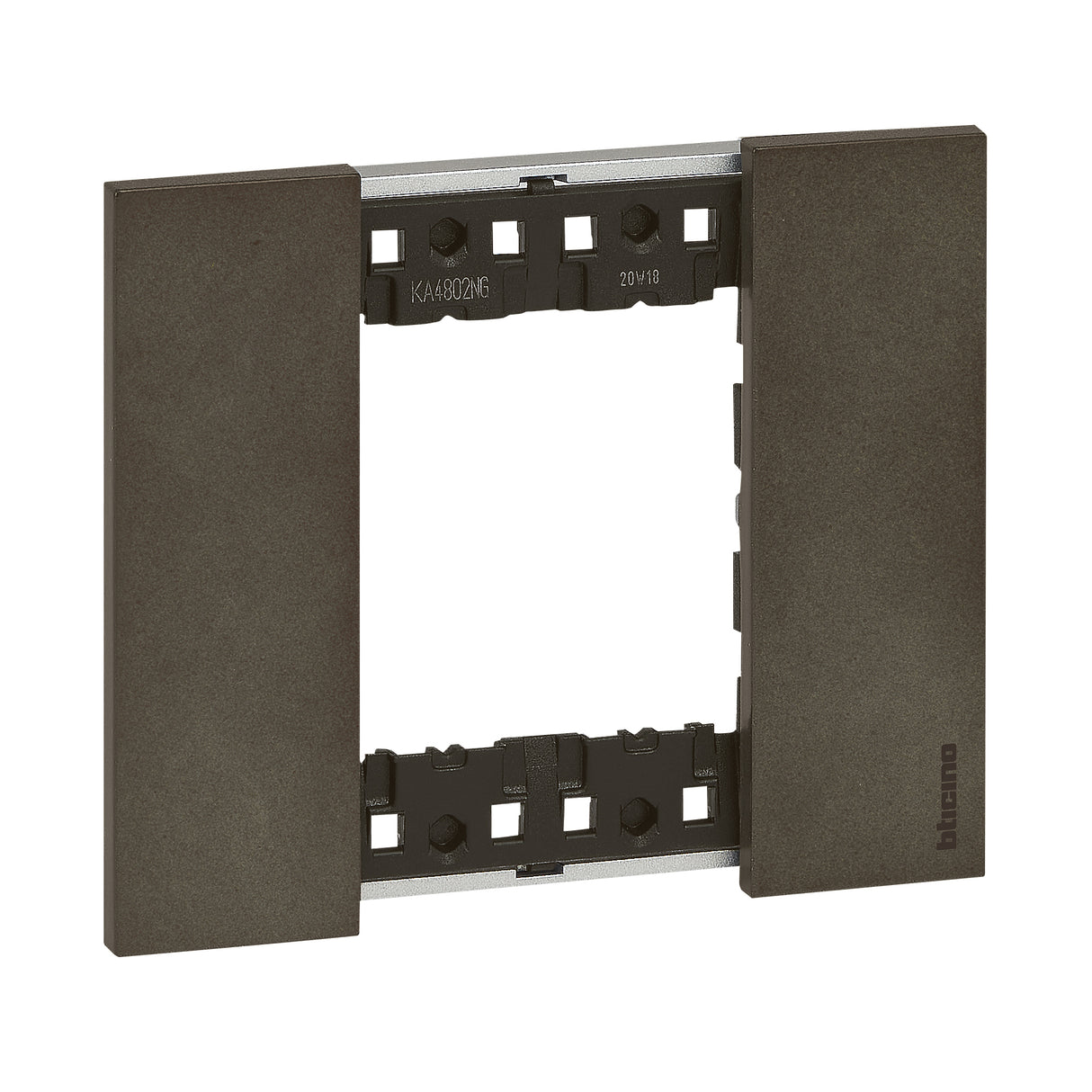 Placa embellecedora de 1 elemento de 2 módulos Bticino