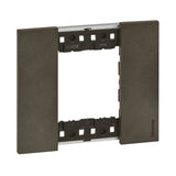 Placa embellecedora de 1 elemento de 2 módulos Bticino