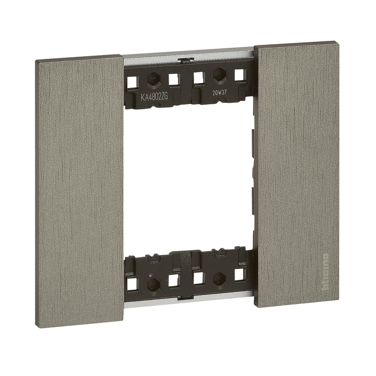 Placa embellecedora de 1 elemento de 2 módulos Bticino