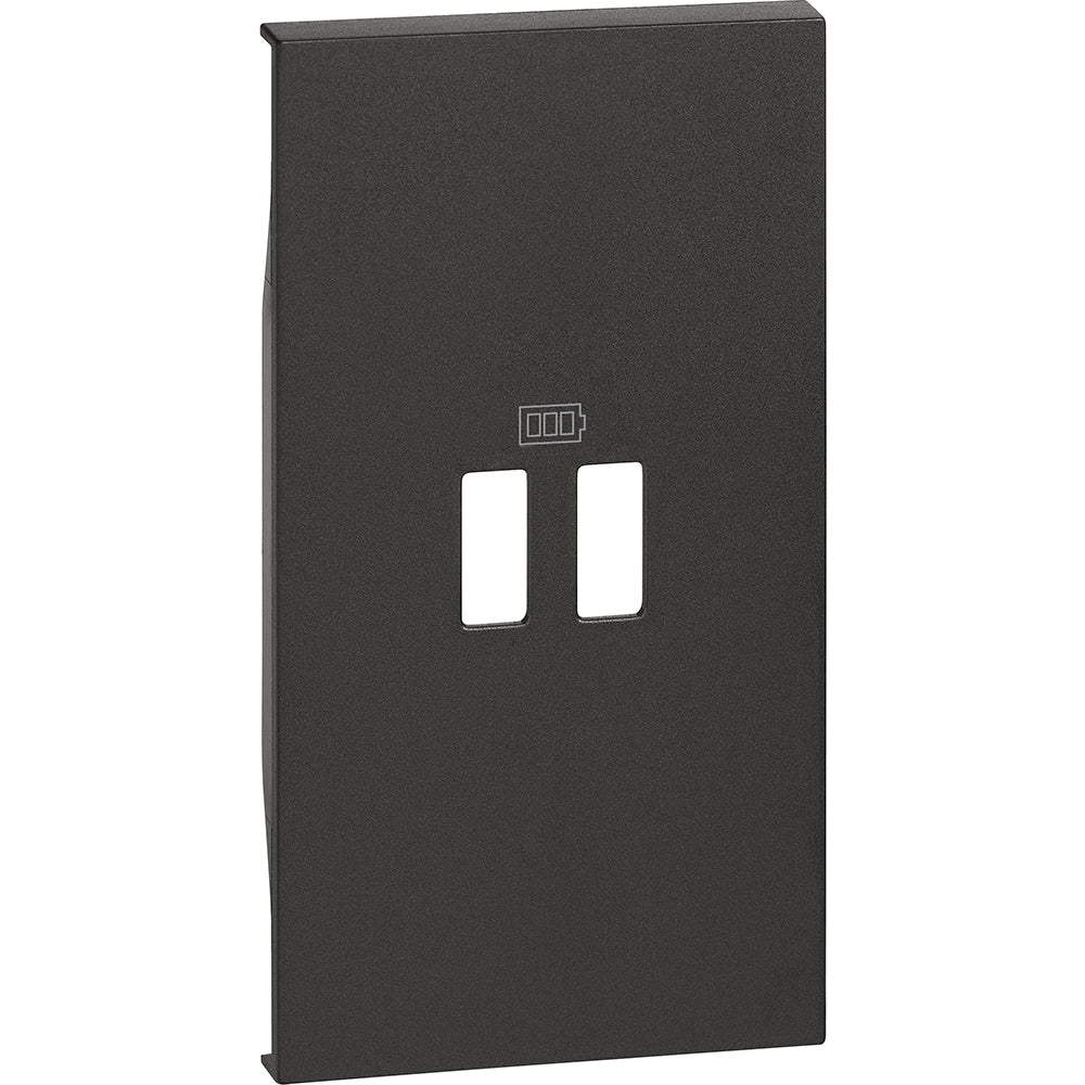 Frontal cargadores USB - Dark - 2 módulos