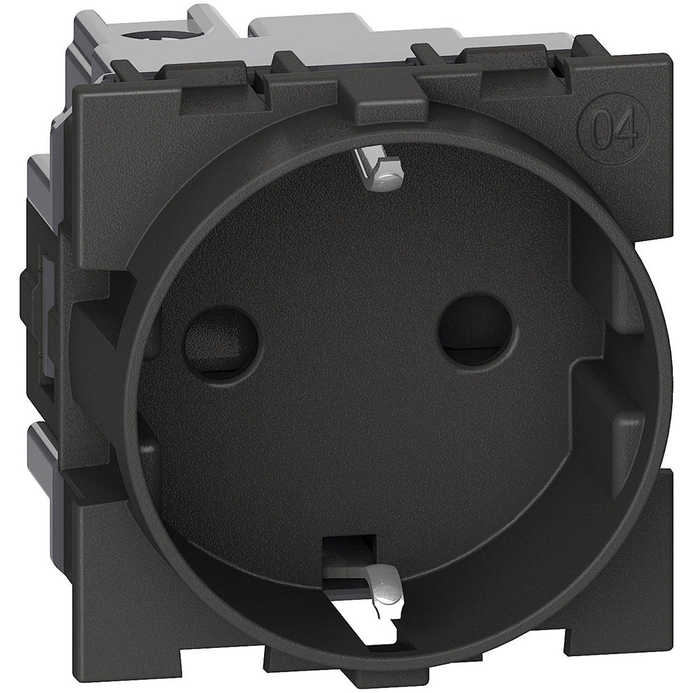 Base 2P+T - 16A/250V - Dark - 2 módulos