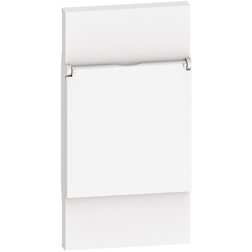 Frontal con tapa base de corriente - Blanco - 2 módulos