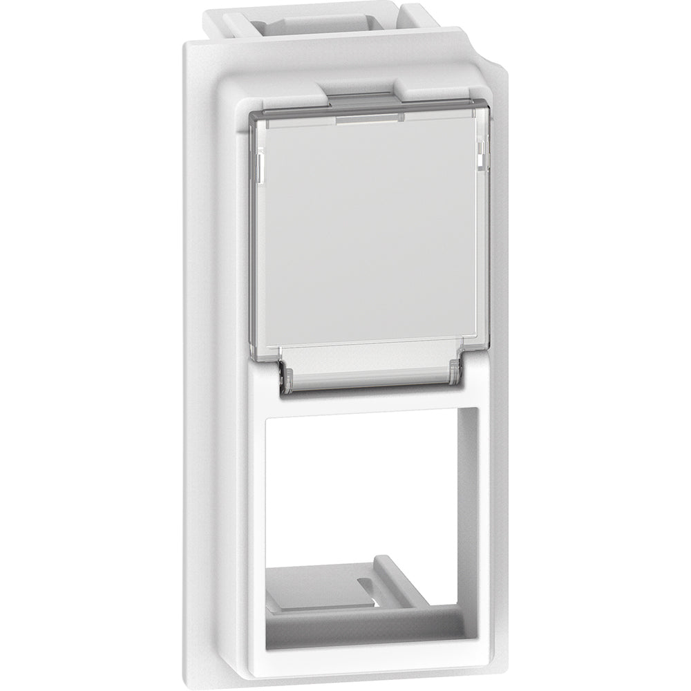 Frontal adaptador bases RJ45 - Blanco - 1 módulo